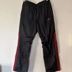 adidas ブラック ジャージパンツ　サイズO