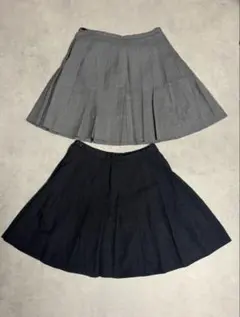 イーストボーイ　グレー ブラック プリーツスカート 9号 制服
