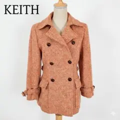 KEITH British Style ウールツイード ダブルコート 38日本製のサムネイル