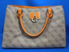 GUESS ハンドバッグ オレンジ 持ち手難ありのサムネイル