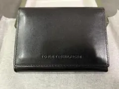 TOMMY HILFIGER ブラック レザー 名刺入れ