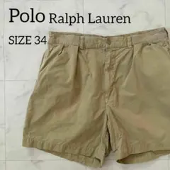 ポロラルフローレン メンズ ハーフパンツ 34サイズ ベージュ 無地