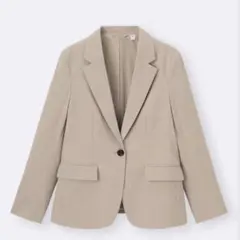 ベージュ テーラードジャケット　GU