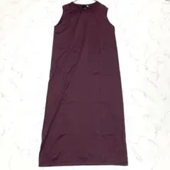 ATON　エイトン　ノースリーブワンピース　ボルドー　サイズ2