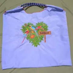 D.KELLY 刺繍トートバッグ 水色