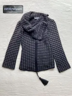 アルマーニ　EMPORIO ARMANI 斜めファスナー　カーディガン　ブルゾン