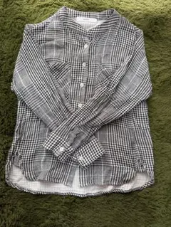 OMNES チェック柄 ボタンアップシャツ