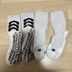 サッカー用ホワイトソックス 滑り止め付き