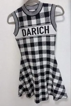 DARICH ギンガムチェック　ノースリーブワンピース　FLサイズ　ブラック