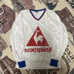 70〜90s USA製le coq sportif 長袖シャツ ホワイト Mのサムネイル