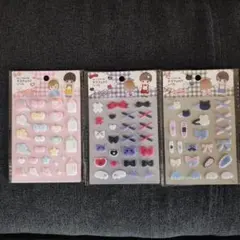 3枚セット！新品・未開封 セリア ぬいぐるみ 小物 デコ フェルトシール