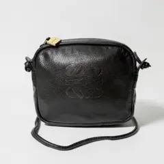 ロエベ　LOEWE アナグラム　ヴィンテージ　レザー　ショルダーバッグ　ブラックのサムネイル