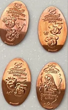 【希少】ディズニー 25周年 スーベニアメダル 2008年 マンスリー 22枚