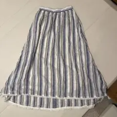 新品未使用☆ozoc ストライプ フレアロングスカート