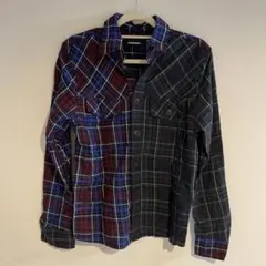 DIESEL ディーゼル　チェック柄 長袖シャツ ツートーン　バイカラー