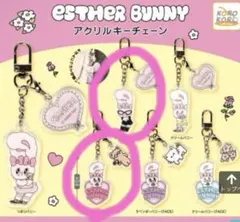 エスターバニー アクリルキーチェーン リボンバニー(FACE) ラベンダーバニー
