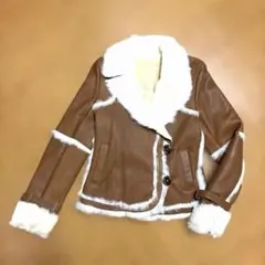 バーバリーブルーレーベル　キャメル　ブラウン レザー ジャケット　38 M