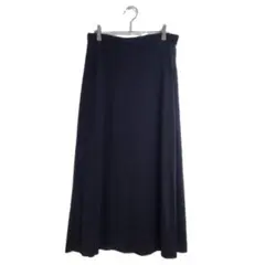 ロングスカート 黒 M フレア シンプル カジュアル おでかけ きれいめ 春秋