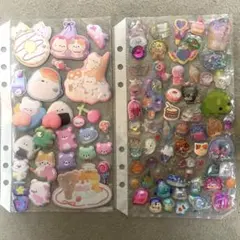 キャラクター いろいろ おすそ分けシール マシュマロ ウォーター おはじき