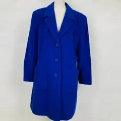 MISSEL ミゼール ロングジャケット L 青 毛90％のサムネイル