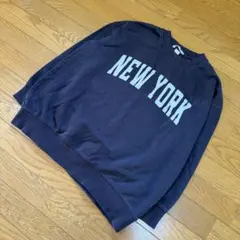 エイチアンドエム カジュアル ストリート シンプル 大人 ニューヨークスウェット