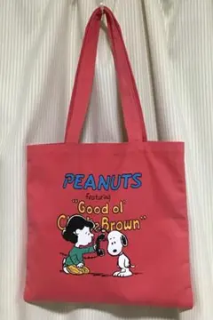 トートバッグ　布　スヌーピー 【中古】