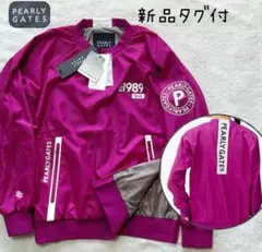 新品タグ付　近年モデル　パーリーゲイツ　BIGチェック柄　スニード　パープル