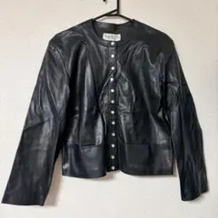 ◆希少・フランス製◆agnès b. SPECIAL レザー カーディガン 42