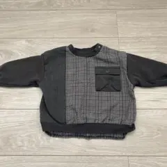 プティマイン　チェック柄トレーナー 90cm