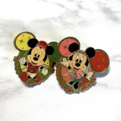 ディズニーシー5周年記念ピンバッジ　ミッキー×ミニー
