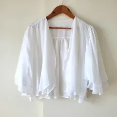 ホワイトシフォンボレロ　コーラス　衣装　羽織　パーティー