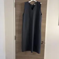 URBAN RESEARCH DOORS Vネックワンピース グレー M