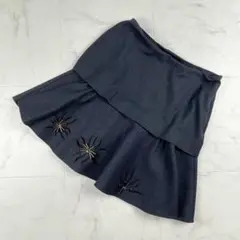 美品 フィロソフィー ビーズ刺繍レイヤードスカート グレー サイズM*GC424のサムネイル