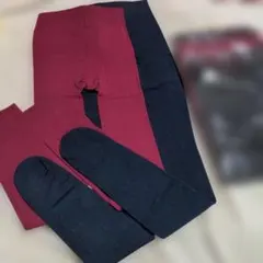 ワインレッドレギンス .ネイビータイツ　2点