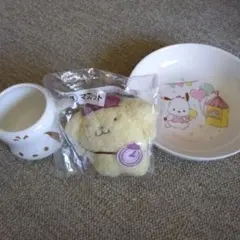 動物柄マグカップとポチャッコ皿セット