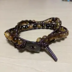 タイガーアイ 2連 ブレスレット 天然石