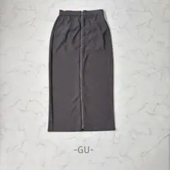 美品✨GU/フルジップタイトスカート/L/グレー/シンプル/綺麗めカジュアルのサムネイル