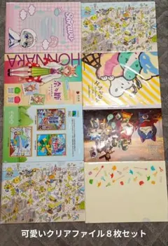 【ポケモン、スヌーピー、soravv】可愛いクリアファイル７種８枚セット