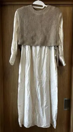 apart by lowrys ベスト/ギャザーワンピースセット　M