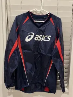 asics ピステ・ウィンドブレーカー ネイビー/レッド