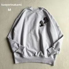 kaoyorinakami スウェット トレーナー プルオーバー ワッペン Mのサムネイル