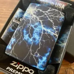 新品 Zippo 純正 暗闇で光る稲妻 ライトニング 蓄光 5面連続柄