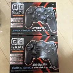ゲームコントローラーワイヤレスswitch switch2対応　2セットブラック