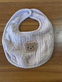 くまワッペン付き ガーゼスタイ