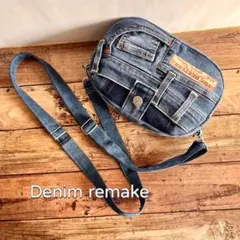 ショルダーバッグ バッグ ハンドメイド デニムリメイク マイクロバッグ デニム