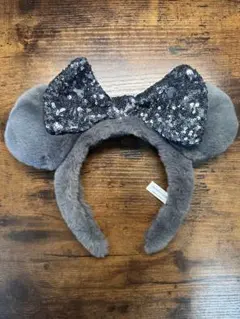 ミニー　カチューシャ 青　スパンコール　ファー