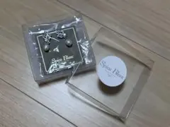 ジルコニアと淡水パールのドロップイヤリング