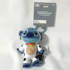 匿名配送★上海ディズニータグ付きリロ&スティッチぬいぐるみキーホルダーチャーム