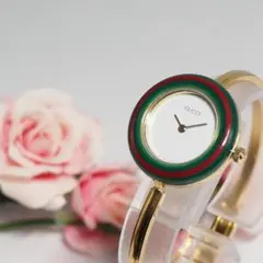グッチ GUCCI チェンジベゼル バングルウォッチ レディース腕時計 F445