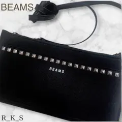 BEAMS ビームス スタッズ サコッシュ ショルダーバッグ ブラック 黒